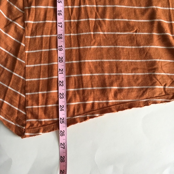 NWT Anthropologie T.La Riley Asymmetrical Pocket Tee Top Sz S Gold Orange Boho - Picture 13 of 13